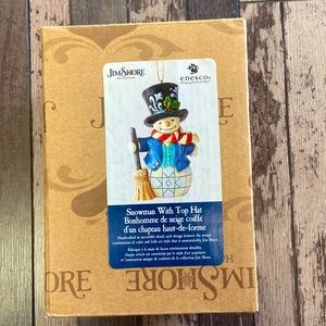 Jim Shore Snowman with Top Hat Ornament